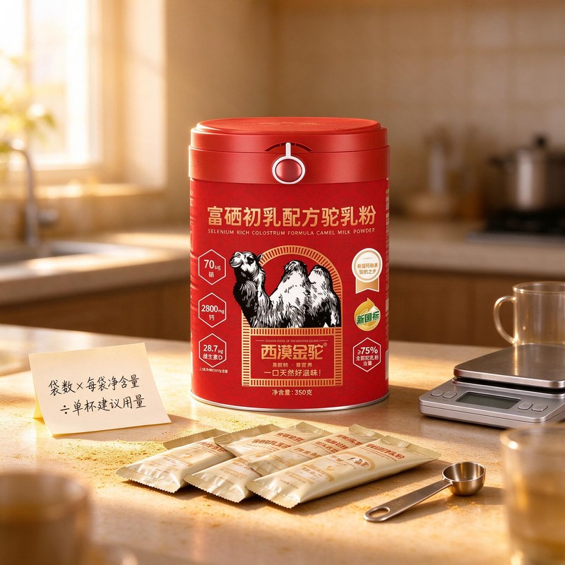 包装写有几袋不等于能冲几杯驼奶粉