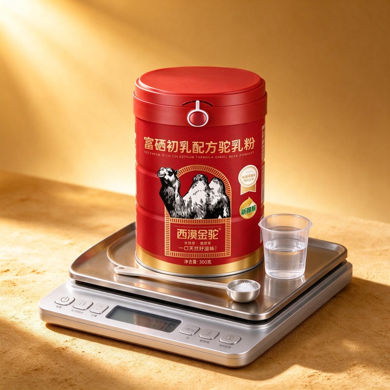 称一把量勺，算清一罐驼乳粉能冲多少杯